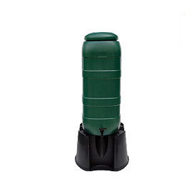 Begreen barril de lluvia compl 100 litros base libre verde