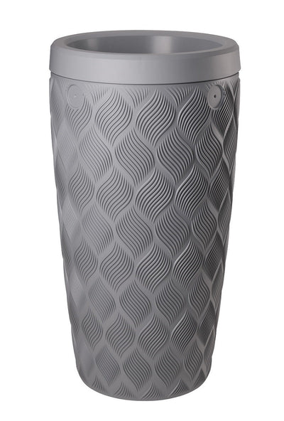 Producten regenton flow platinumgrijs 240l inclplantenbak