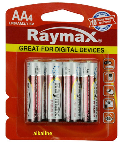Raymax battery penlite alkaline lr6 aa x4 pcs