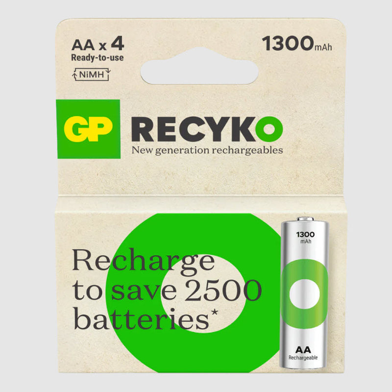 Gp producten batterij oplaadbaar aa 1300mah x4st
