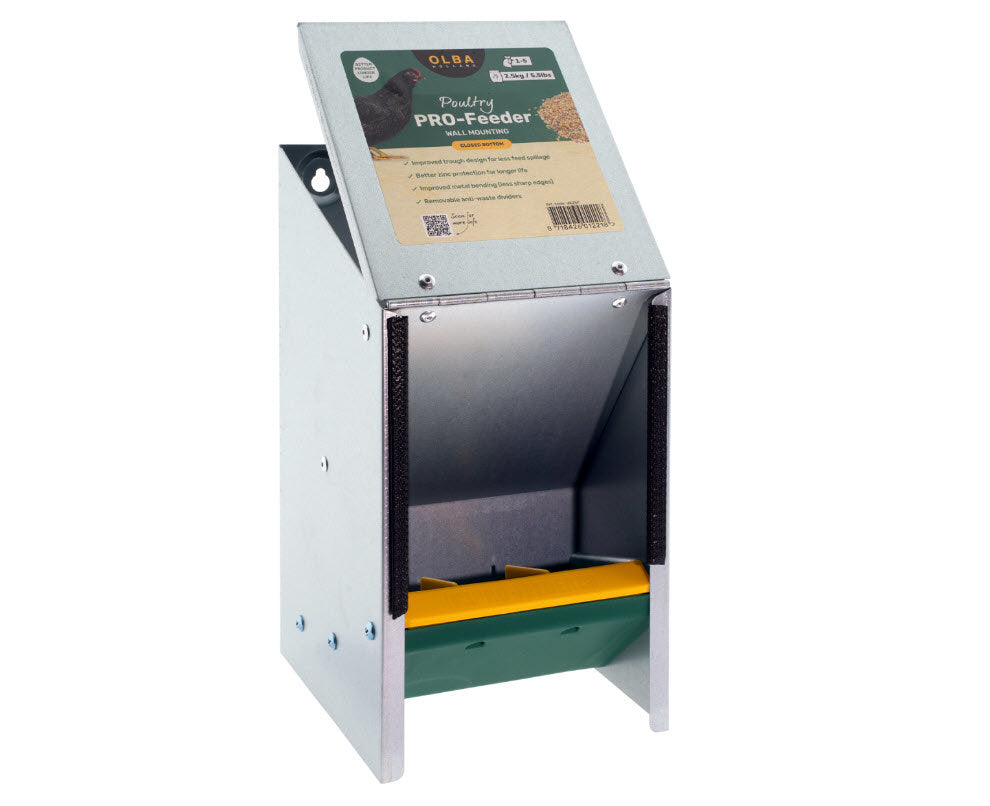 Bol de comida galvanizado Olba con tapa inclinada 25kg