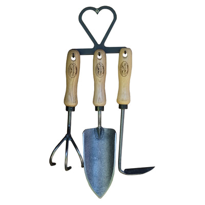 Il set bianco di attrezzi da giardino sul gancio w3000w3051w3097dewit