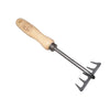 El rastrillo de mano blanco forjado 5 dientes mango de fresno 14cm dewhite