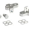 Turners de manivela Mirage con perno de acero inoxidable aluminio T6 de plata
