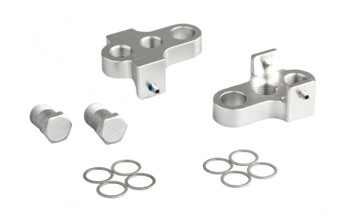 Turners de manivela Mirage con perno de acero inoxidable aluminio T6 de plata
