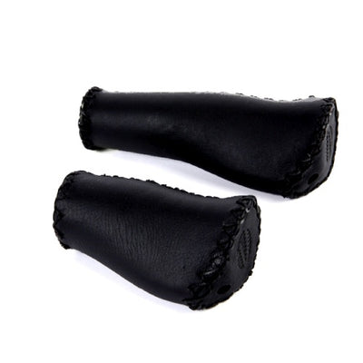 Velo Handle Leather Ergo 92 135mm Black
