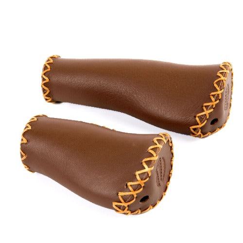 Velo Leather Ergo 92 135mm Dark brown bicycle handle