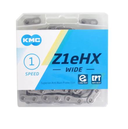 Candado de bicicleta KMC Wide EPT - Z1eHX, 112s, 9.2mm, Plata