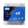 KMC E9 EPT Cadena de bicicletas 136 Platería Plata