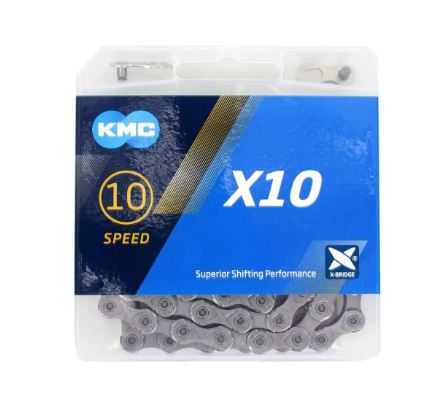 KMC X10 Bicycle chain, 1 2x11 128, 114 links, gray