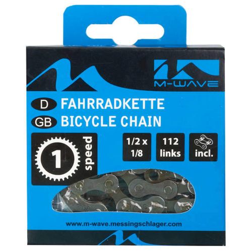 M-Wave Necklace Single Speed, 1 2x1 8 112L Gray Brown (Hanging Package)