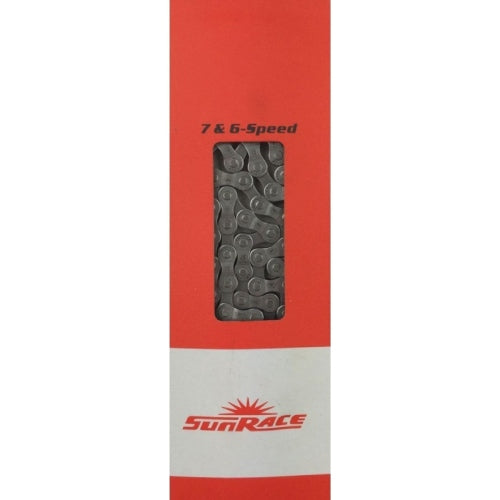Sunrace CNM54 Cadena de bicicletas 6 7V 116L Gris