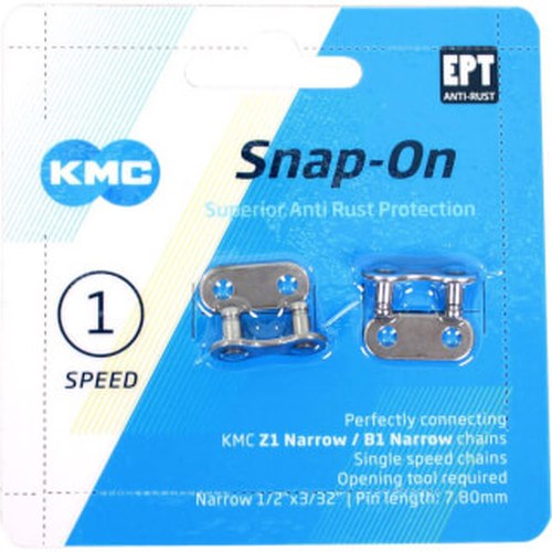KMC smal 3 32KMC kettingschakel, zilver, 3 32 Narrow EPT, 2 stuks