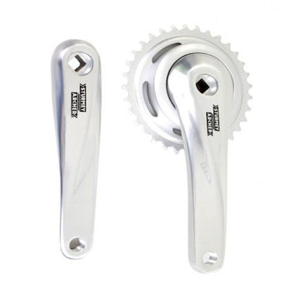 Cranket Sunrace 33T, longitud de la manivela 170 mm. Plata, aluminio, sin espio