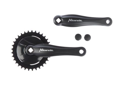 Miranda beta 1 crankstel 38t 3 32“ disc 9.2cm, zwart