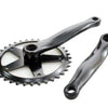 Crank set 44t alu black 3 32 flat