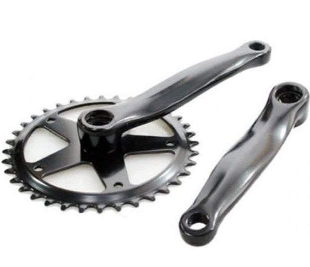 Crank set 44t alu black 3 32 flat