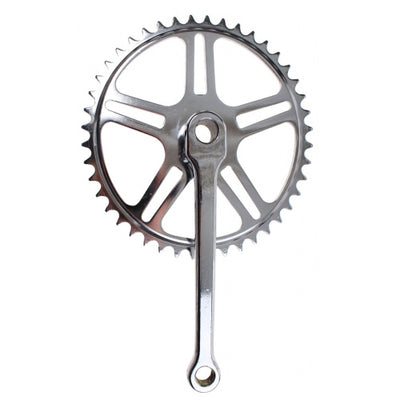 Crank set set con Spiegat 44T 170 mm de plata