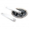 Crank set 48 38 28 Plata