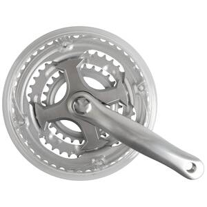 Guarnitura 3v 48-38-28t costruzione 170mm + bordo 4 bracci [profondo] 5 mm argento