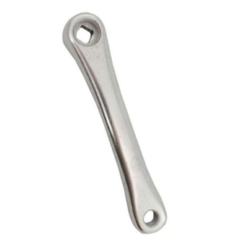 Parte pedivella cr. sinistra 170mm senza chiave costruita. alluminio argento oriente stretto