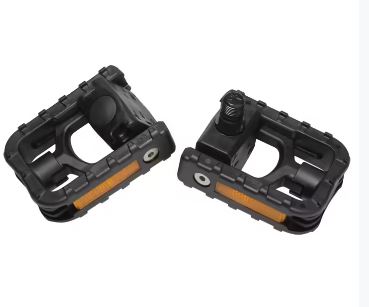 Pedali bicicletta pieghevoli vp 9 16 f55 con catadiottri, neri