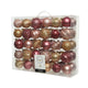 Decoris set palline di Natale in plastica 60 pezzi rosa