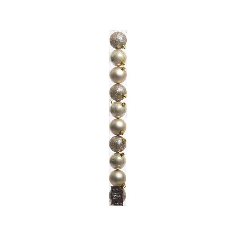 Palle di Natale Decoris 6 cm perle di plastica 10 pz