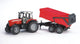 Bruder tractor massey ferguson met aanhanger