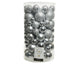Decoris bola navideña tubo de 100 plástico plateado