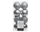 Decoris pallina di Natale mix plastica argento 16 pezzi
