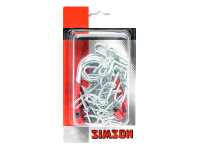 Catene di sospensione con ganci Silver rosso 2 pezzi