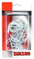 Catene di sospensione con ganci Silver rosso 2 pezzi