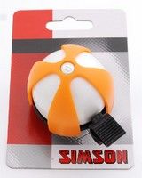 Simson fietsbel Sport wit-oranje op kaart