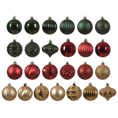 Decoris bolas navideñas plastico 30 uds.tradicional