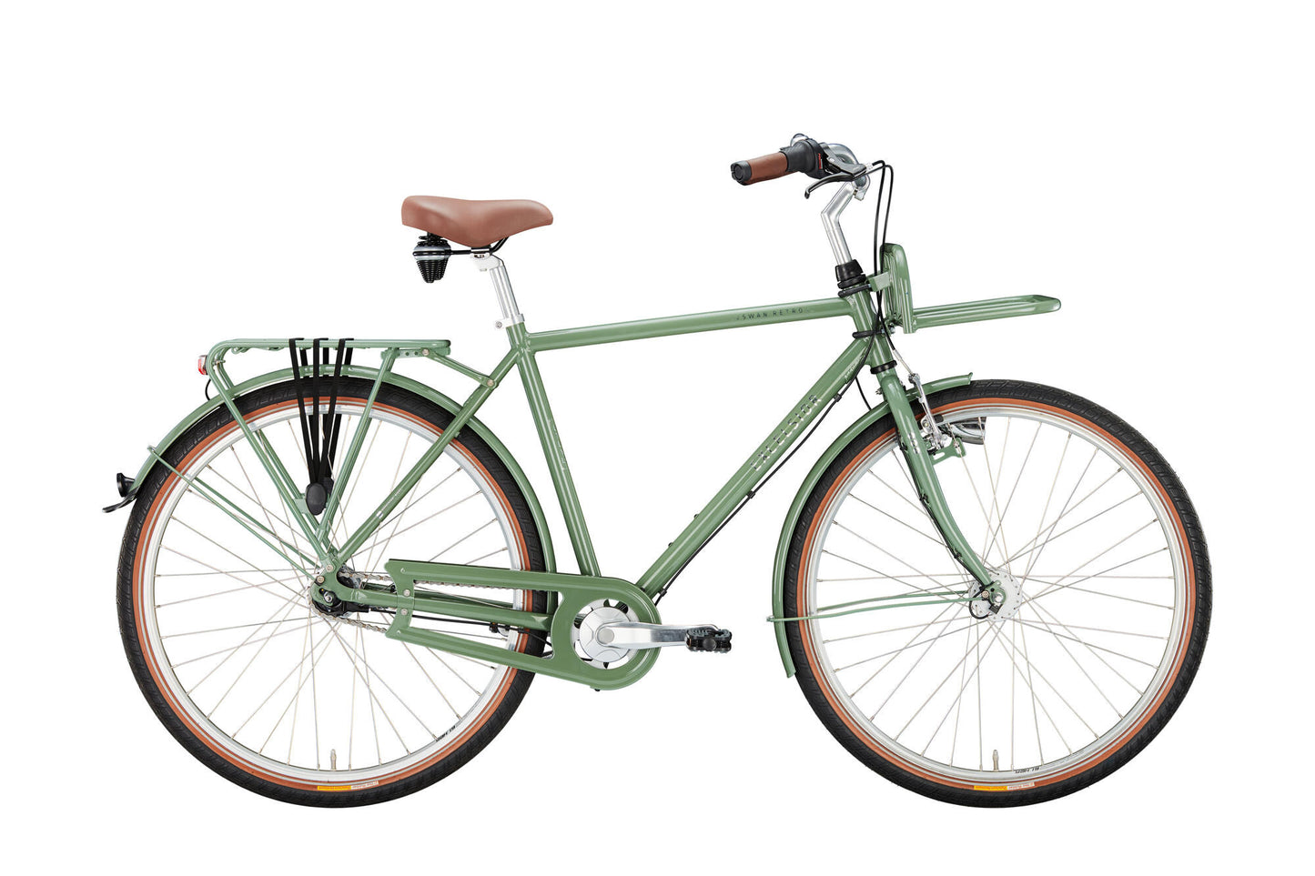Excelsior City Bike Swan-Retro Ft Alu (#1) Bike Excels.Swan-Retro Ft Alu 28 55 Diam. 7sp Khaki