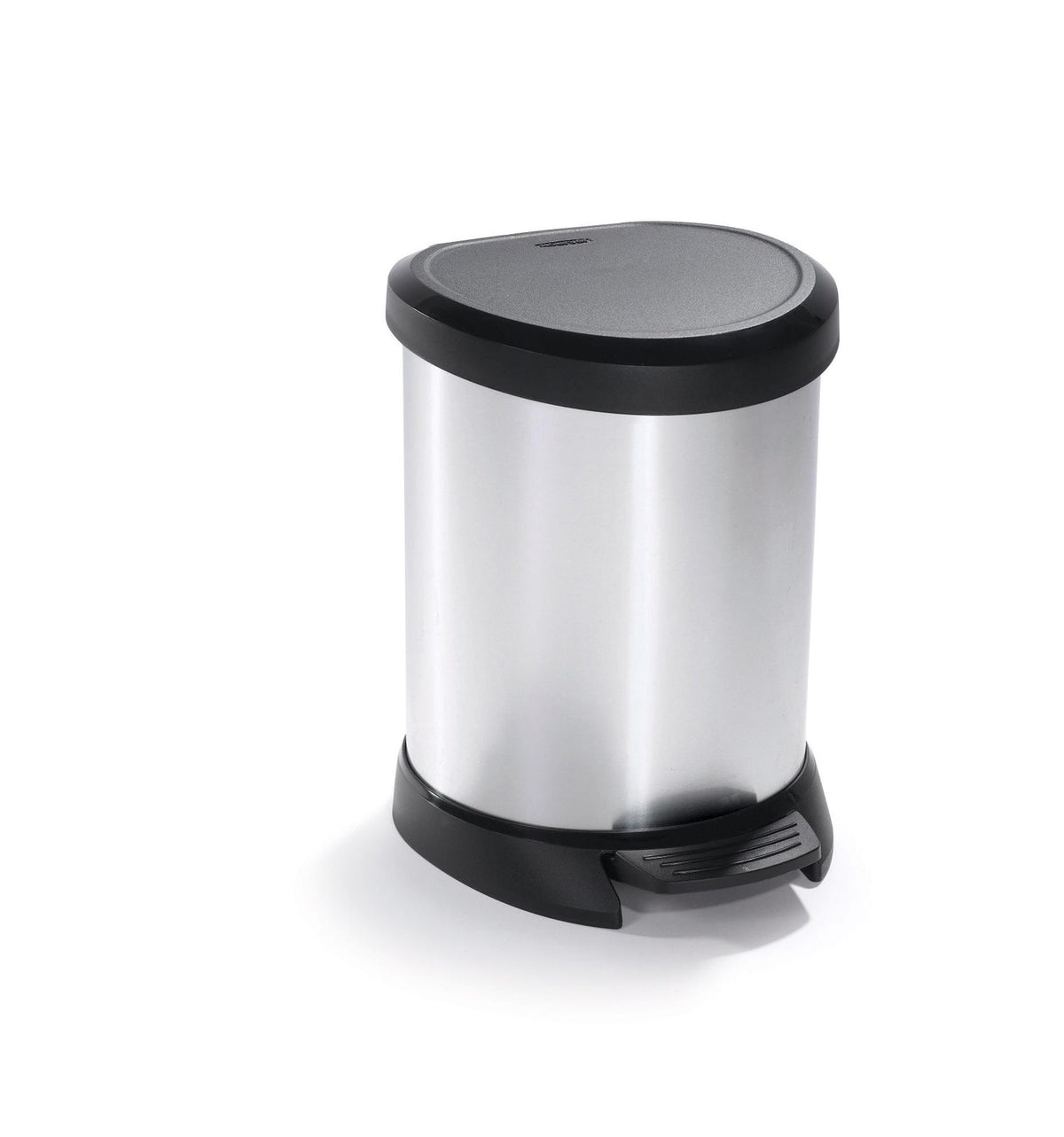 Curver Curver Pedal Bin Deco Oval 5 L Color de plata