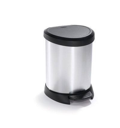 Curver Curver Curver Pedal Bin deco ovale 5 L color argento