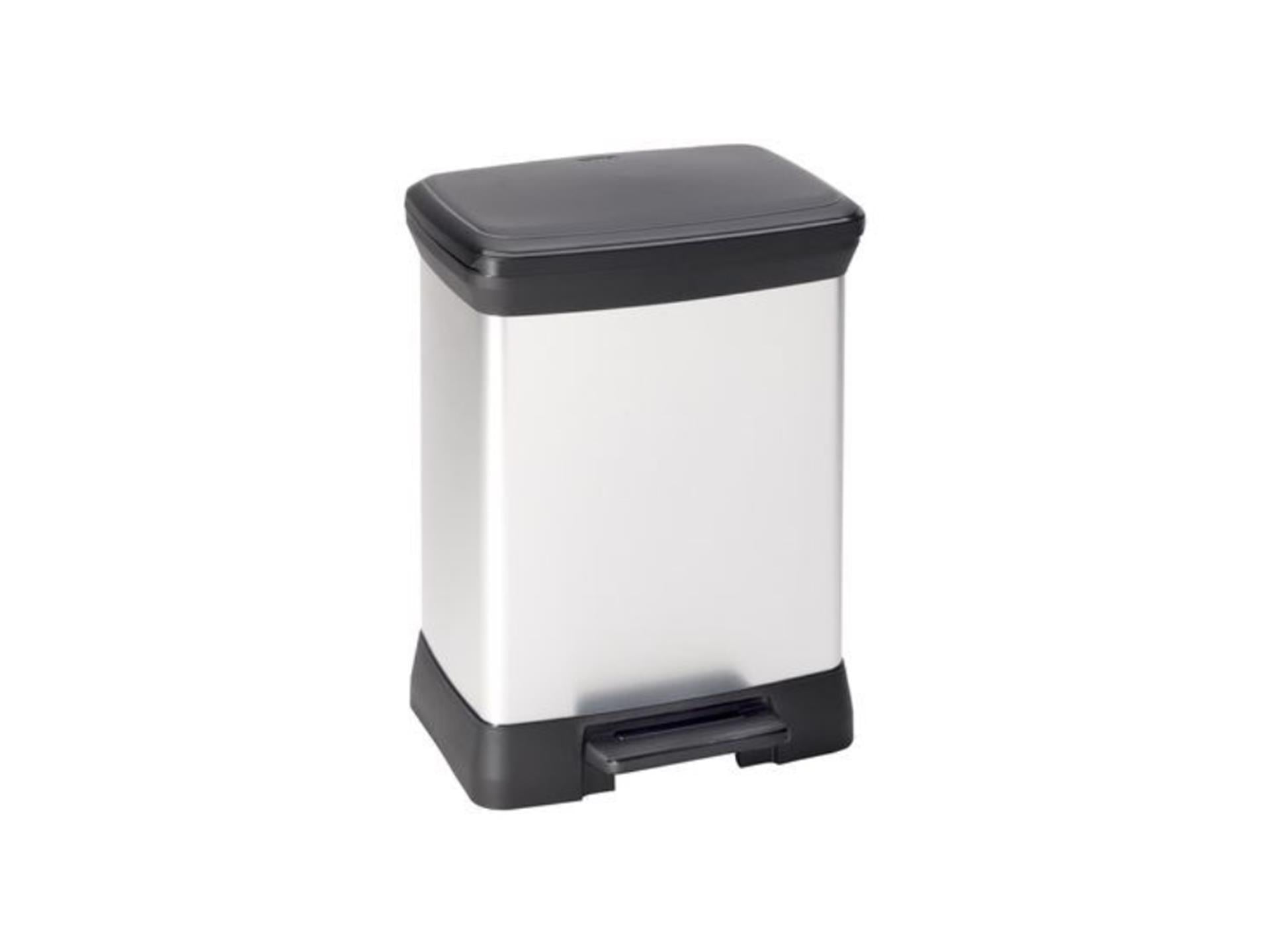 Curver Curver Pedal bin Deco Rectangular 30 L Silver colored