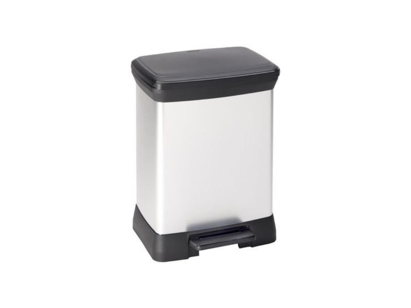Curver Curver Curver Pedal Bin Deco Rectangular 30 L Argento colorato