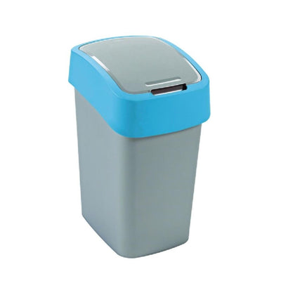Curver pacific flip bin 45l azul plateado