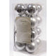 Decoris Palline di Natale argento 40mm 16 pezzi