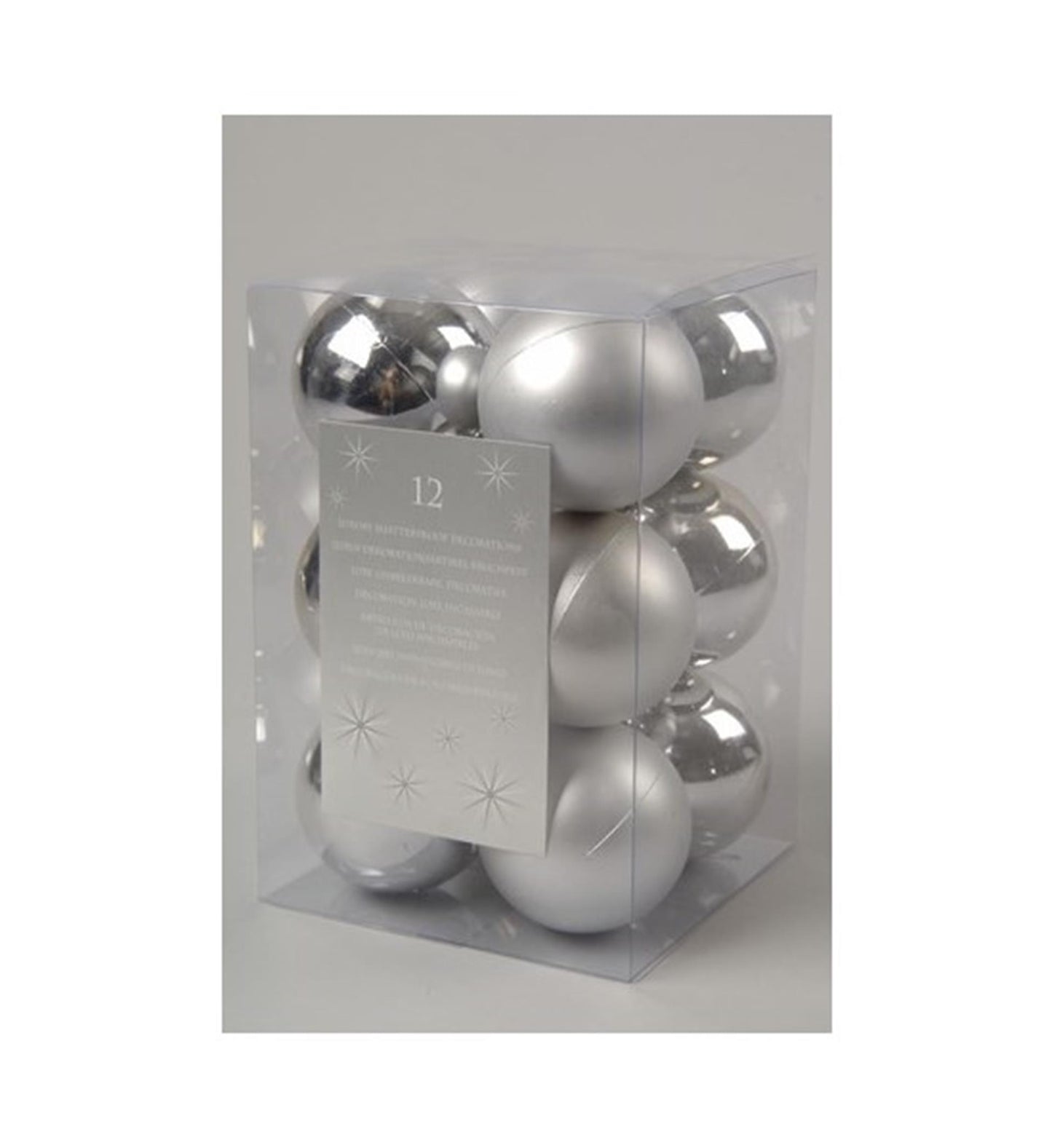 Decoris bolas navideñas plástico 6cm Navidad plata