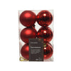 Decoris bolas navideñas plástico rojo dia 6cm 12ud