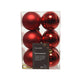 Decoris Palline di Natale plastica rossa dia 6cm 12pz