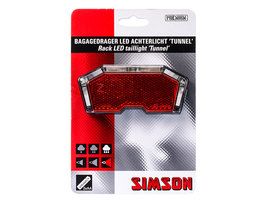 Simson Battery Luggage Rack Túnel de luz trasera 3 LED