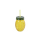 Bicchiere al limone con cannuccia