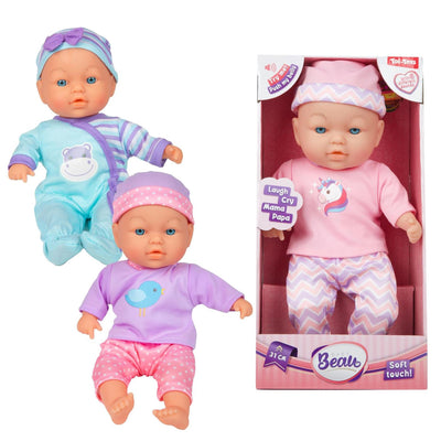 Toi-toys bella bambola morbida da 31 cm con suono