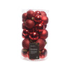 Decoris bolas de Navidad mezcla de plástico rojo 30 piezas