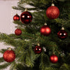 Decoris bolas de Navidad mezcla de plástico rojo 30 piezas